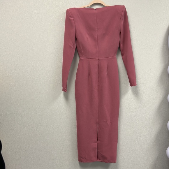 Strong-Shoulder Bustier Stretch Crepe - Picture 10 of 12